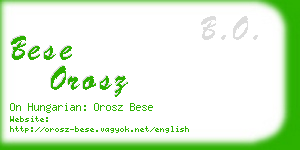 bese orosz business card